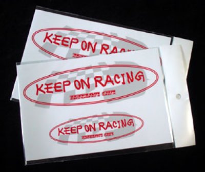画像1: KEEP ON RACINGステッカーシート（ホワイト）
