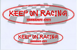 画像1: KEEP ON RACINGステッカーシート（ホワイト） (1)